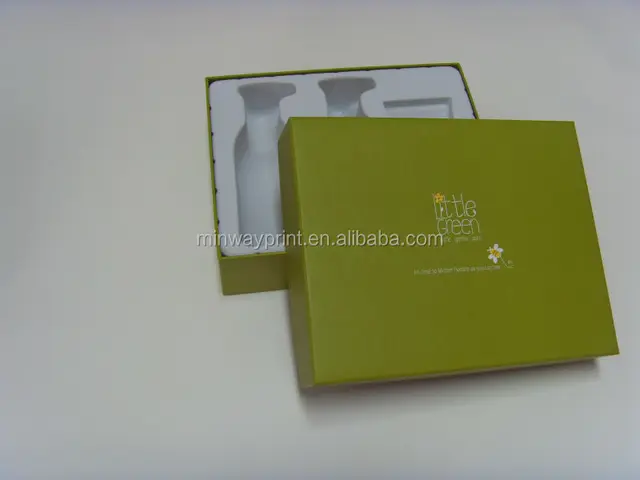 green and environmental material cosmetic set gift box(lid and