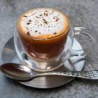 promotion gift Christmas High white 250ml glass cup and saucer set