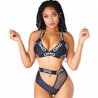2019 New arrivals summer fashion women sexy letter printed bandage mesh patchwork panties two pieces sets bikini swimwear
2019 New arrivals summer fashion women sexy letter printed bandage mesh patchwork panties two pieces sets bikini swimwear