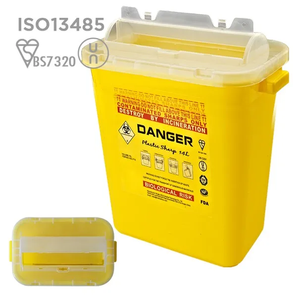 Hot Sale Handle 10L Medical Sharps Containers