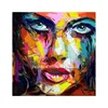 Modern popular women face Portrait Knife Painting wall Art Oil Paintings Gift arts and crafts for sales