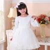 Hot Sale A-line long sleeves Princess medium length Wedding Puffy Flower Girl Dress