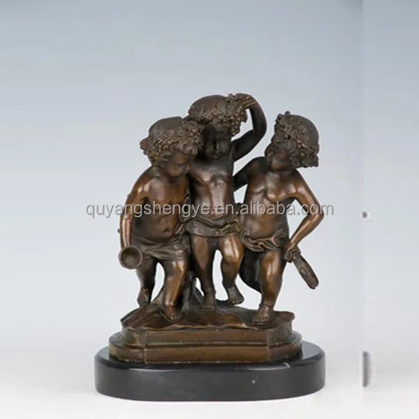 bronze baby boy statue sculpture for home decoration