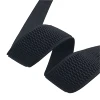 China Market High Quality Fashion 25mm Black Colour Bulk Lace Fabric Elastic Band Strap For Sofa
