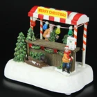 Plastic Animated Village house scene Christmas Decoration Shopping booth