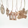 China Supply Natural Color Wooden Laser cut Christmas Decorations