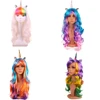 Halloween Unicorn Pony Cosplay Wig Rainbow Ponytail Long Curly Hair for Costumes Party Hair Accessories