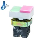 metal convex double-head electrical pushbutton switch with waterproof cover on off 220v IP65 LAY5-BL9425