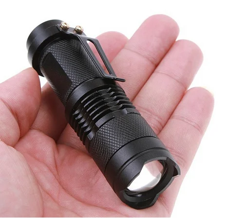 Zoomable Flashlight 3 Mode 14500 AA Battery Zoomable XPE Led Mini Torch
