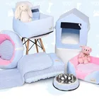 Washable Princess Luxury Soft Warm Dog Sofa Bed Pink