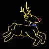 2D LED Lighted Outdoor Garden Display Rudolph The Red Nosed Reindeer Silhouette Decorations