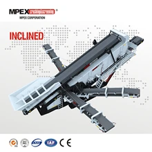 MPEX portable inclined screen, tracked mobile screener for aggregates, construction waste recycling