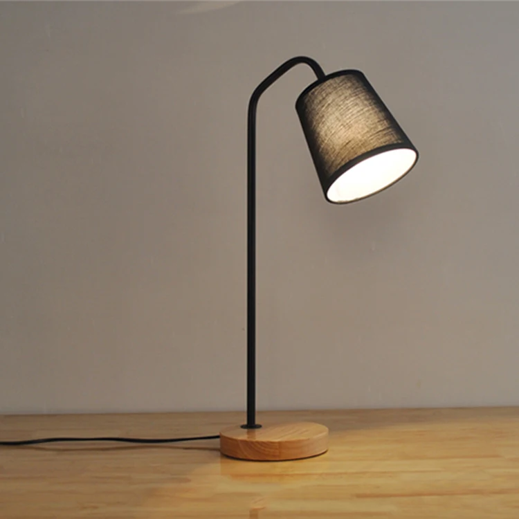 wooden base lamp