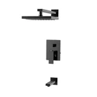 America UPC Bathroom Tub Matte Black Shower Faucet