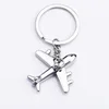 3D planes keychains aircraft shaped key rings for flight company supply Metal Souvenir plane keychains