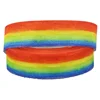 wholesale Printing Elastic foil golden Strip ribbon custom design rainbow Ribbon