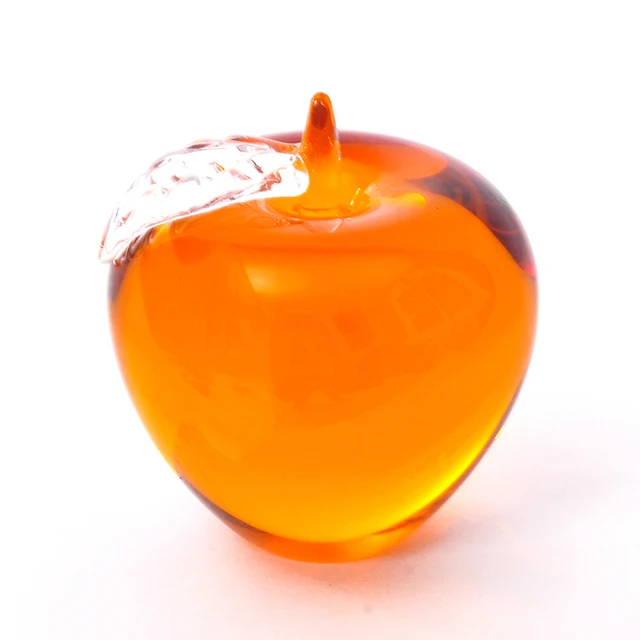 hot christmas gifts crystal apple figurine favor crystal grace