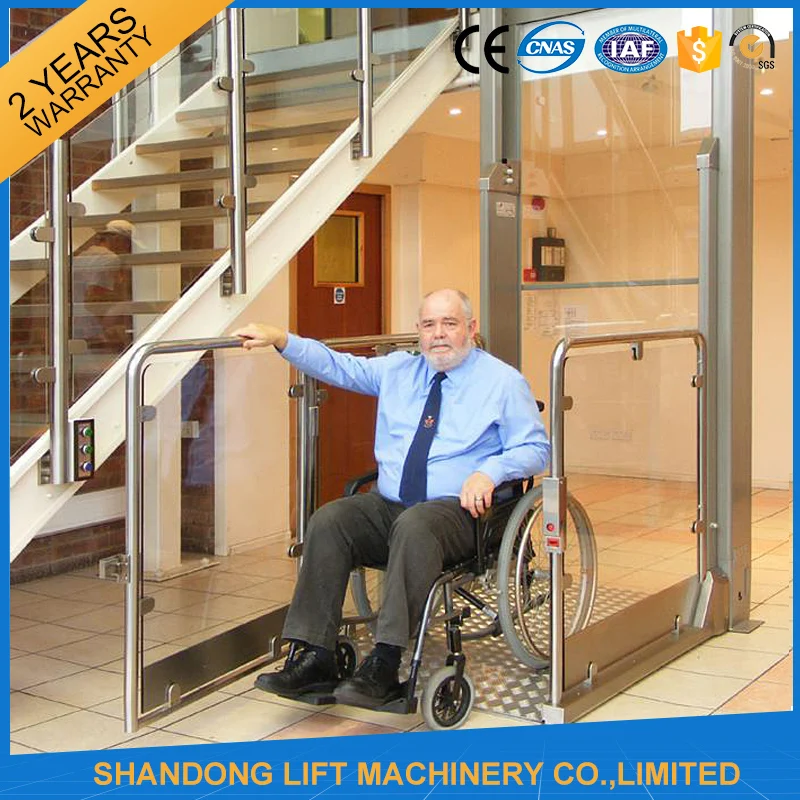 Hydraulic Home Elevator Lift Vertical Wheelchairs For Elderly Disabled