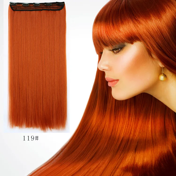 60cm Long Clip In Hair Extensions 5Clips Straight Heat Resistant Synthetic Hair Piece Natural Hair Extension, Natural color
60cm Long Clip In Hair Extensions 5Clips Straight Heat Resistant Synthetic Hair Piece Natural Hair Extension, Natural color