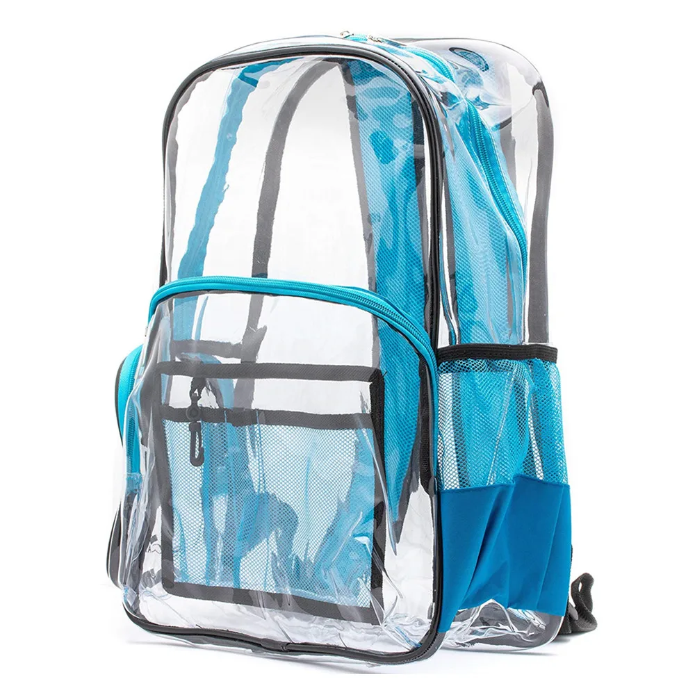 Clear Backpacks in Blue Heavy Duty Transparent See Through with Adjustable Padded Straps for Work School College Kids and Adult
Clear Backpacks in Blue Heavy Duty Transparent See Through with Adjustable Padded Straps for Work School College Kids and Adult