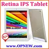 High end 9.7 inch retina ips tablet pc 4G RAM android 4.4 quad core tablet wifi BT 3g hdm micro usb port in stock