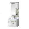 PVC bathroom wash basin cabinet with basin and mirror cabinet