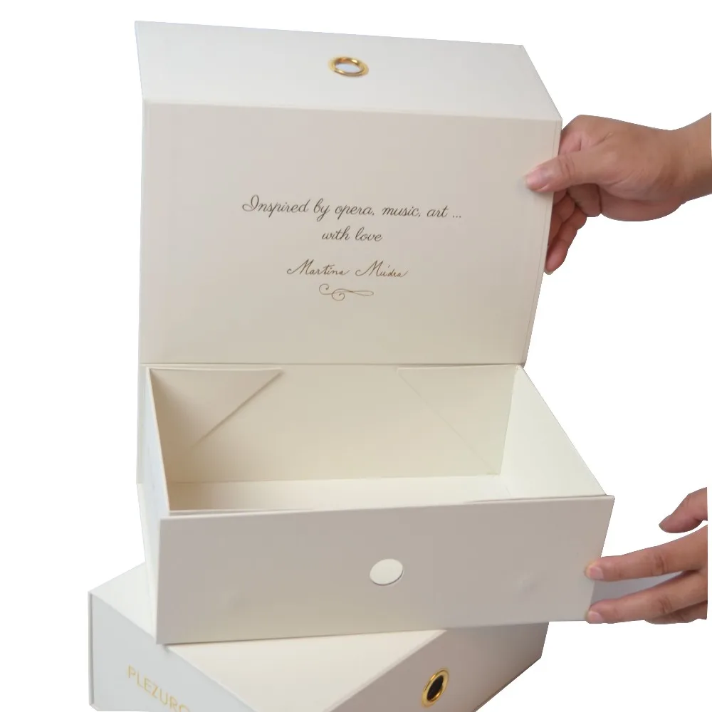 hing quality foldable cardboard packaging box with magnetic lid