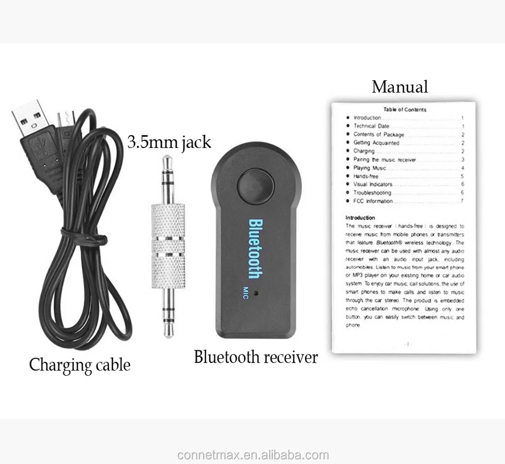 Wireless BT Receiver Speaker Headphone Adapter 3.5MM Audio Stereo Music Receiver Home Hands-free Wireless Plug Universal - ANKUX.COM
