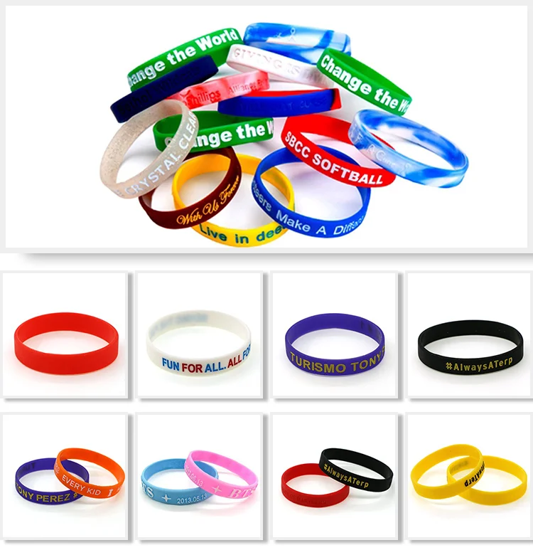 Cheap Promotional Items Fashion Silicone Bracelet Custom Wrist Band Silicone Wristband