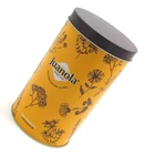 Round tin box for packing coffee / tea metal tin can