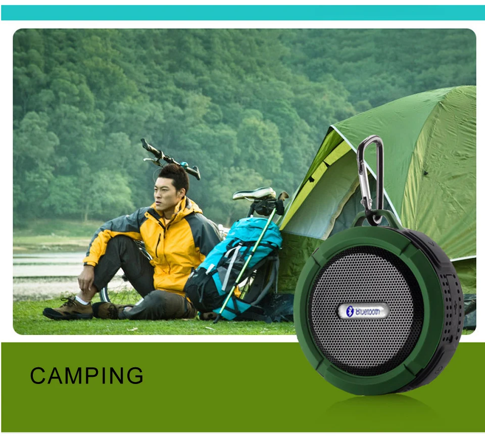 Car Bluetooth Speaker Outdoor Wireless Bluetooth 3.0 Stereo Portable Speaker Built-in mic Shock Resistance Waterproof Speaker - ANKUX.COM