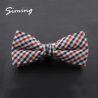 Good quality latest Scotticize British style pet dog cat plaid wool bow tie