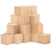 Wooden Cubes Baby DIY Wood Square Blocks Puzzle Making Crafts