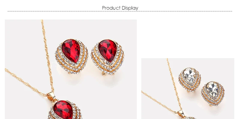 AYAYOO Bridal Jewelry Sets Indian African Beads Jewelry Set Gold Color Fashion Jewelery Sets For Women Wedding Costume Jewellery (1)