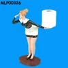 Stand statue Resin Woman Standing Toilet Paper Holder