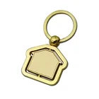 China Factory manufacture low price round Crown metal spinner custom logo keychain
