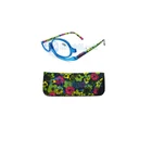 Latest lady new design trendy cheap simple colorful plastic flexible flower pattern make up reading eye glasses frames