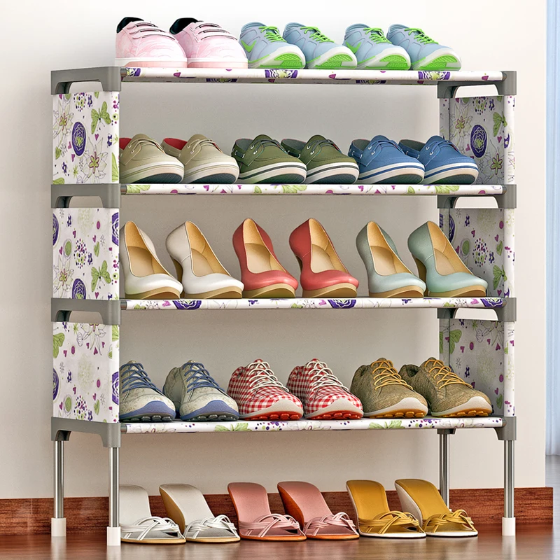 5 Tier Large Outdoor Waterproof Fabric Shoe Rack Folding Shoe