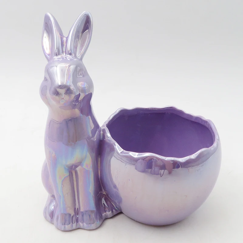 Easter ornament decoration curved lifelike rabbit succulent planter / ceramic pots for plants, Customized
Easter ornament decoration curved lifelike rabbit succulent planter / ceramic pots for plants, Customized