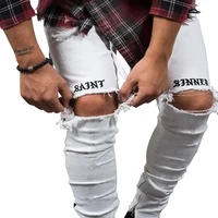

Men Denim Pants Ripped Skinny Pantalones Trousers Custom Distressed Slim Fit Jeans Man