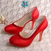 Red Color Popular Wedding Shoes with Small Beads