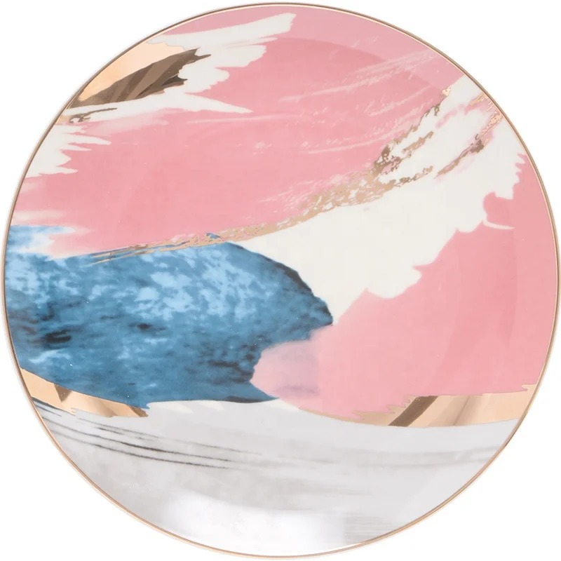 Colorful noble nordic tableware modern design italian dinnerware ceramic plates set, Customized
Colorful noble nordic tableware modern design italian dinnerware ceramic plates set, Customized