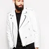 2015 new classic white leather jacket mens bomber jacket wholesale