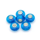 2016 Fashion Silver Unique Blue Beads European Style Murano Glass Beads GBS0009