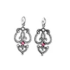 ed01066 Clear Crystal Heart To Heart Glow Dark Earrings For Women