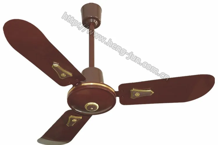 Qijun 36 Inch National Ceiling Fan With High Rpm Golden Decoration