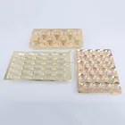 Gold color chocolate packaging tray with custom holes