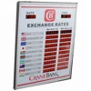 foreign currency exchange led indoor display \ led digital currency rate board