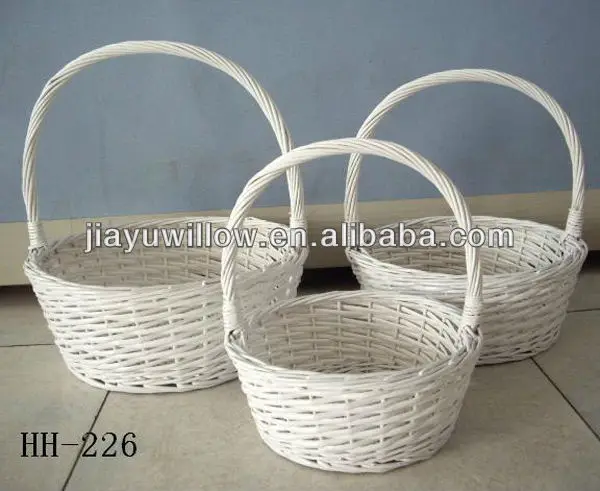 white wicker gift 12*12 storage baskets wholesale