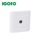 CE CB 2019 PC brass copper material European style standard TV wall electric socket outlet